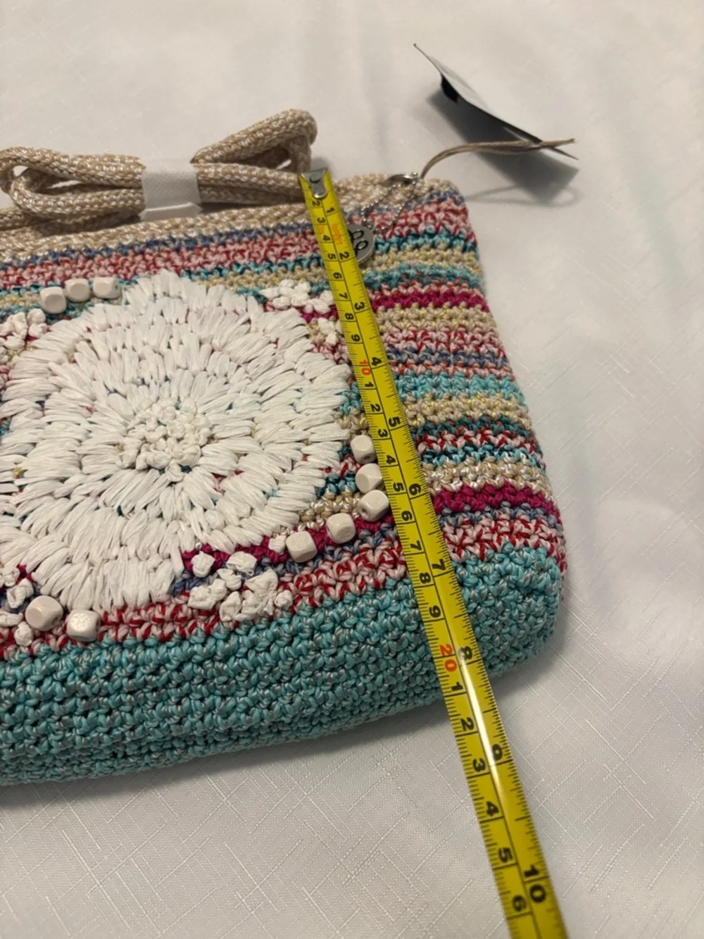 Sak Lumi Convertible Multi Colored Crossbody Bag hand-crocheted exterior NWT
